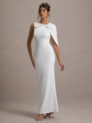 Club L London Jamela One-Sleeve Maxi Bridal Dress - Image 1 of 6