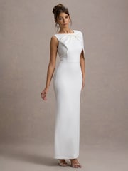 Club L London Jamela One-Sleeve Maxi Bridal Dress - Image 5 of 6