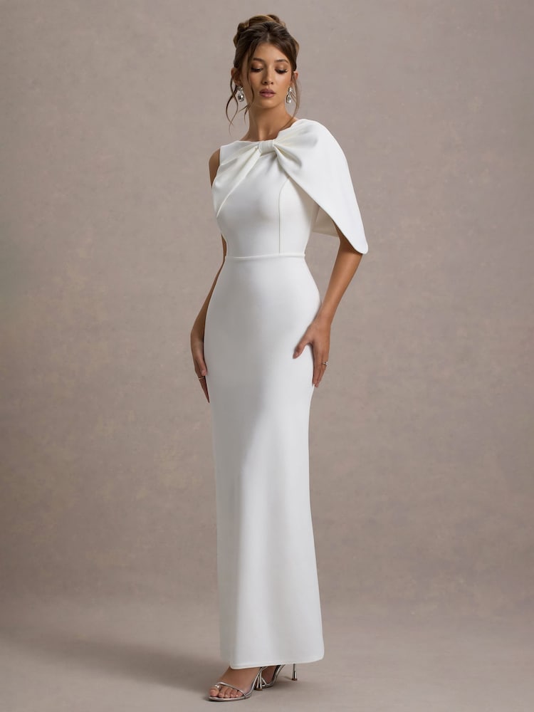 Club L London Jamela One-Sleeve Maxi Bridal Dress - Image 6 of 6