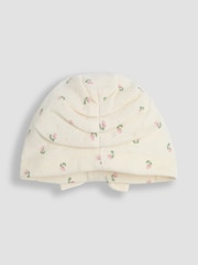 Gorro estilo turbante de algodón 100% con estampado floral de JoJo Maman Bébé - Imagen 2 de 3