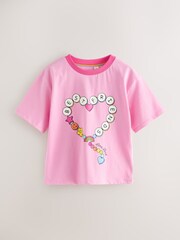 Little Bird by Jools Oliver Pink Oversized Rainbow Short Sleeve 100% Cotton T-Shirts 2 Pack - Image 14 of 17