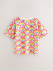 Little Bird by Jools Oliver Pink Oversized Rainbow Short Sleeve 100% Cotton T-Shirts 2 Pack - Image 15 of 17