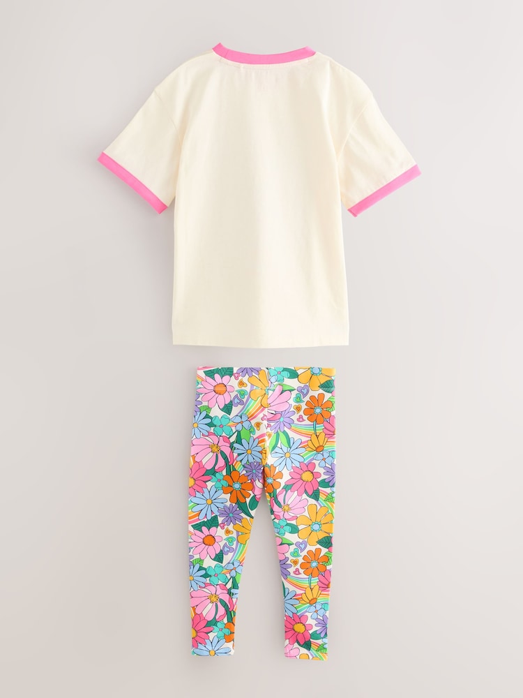Little Bird by Jools Oliver Rainbow T-Shirt and Leggings Set - صورة 2 من 5