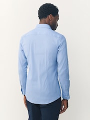 Blue Stripe Muscle Fit Motionflex Textured Shirt - Image 2 of 8