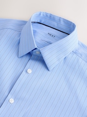Blue Stripe Muscle Fit Motionflex Textured Shirt - Image 7 of 8