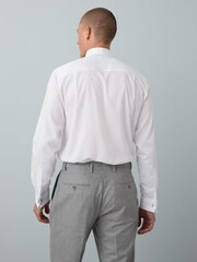 White/Green Dot Slim Fit Occasion Shirt And Tie - Image 3 of 6