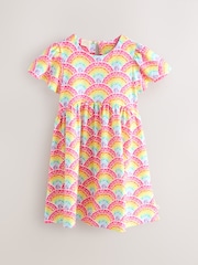 Little Bird by Jools Oliver Multi Ditsy Heart Sweat Skater Dress - Image 5 of 9