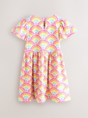 Little Bird by Jools Oliver Multi Ditsy Heart Sweat Skater Dress - Image 6 of 9