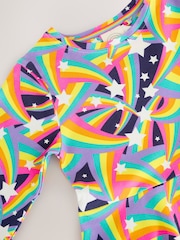 Little Bird by Jools Oliver Shooting Star Rainbow Long Sleeve Skater Dress - Image 7 of 8