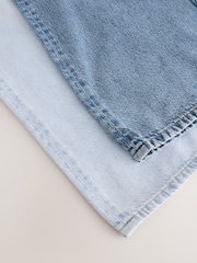 White/Blue Wide Leg 100% Cotton Jeans 2 Pack - Image 9 of 11