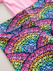 Little Bird by Jools Oliver Pink Rainbow T-Shirt and Leggings Set - Image 4 of 4