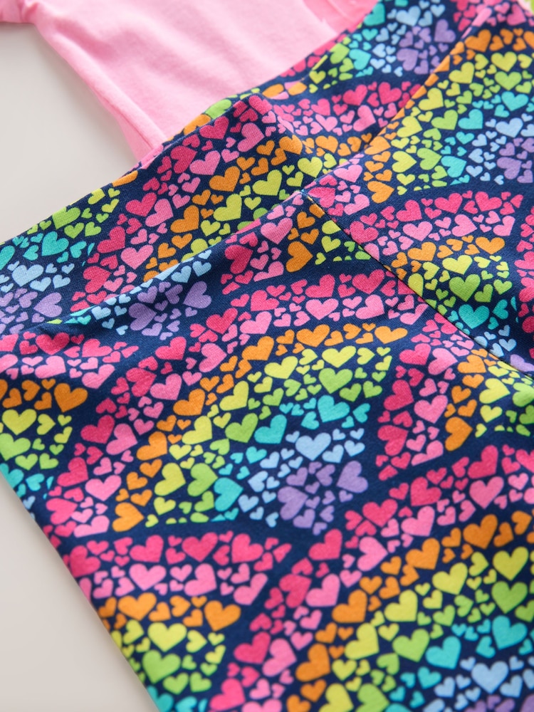 Little Bird by Jools Oliver Pink Rainbow T-Shirt and Leggings Set - Image 9 of 9