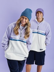Harper & Lewis Purple Purple One Eighty Quarter Zip Fleece - Image 2 of 8