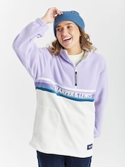 Harper & Lewis Purple Purple One Eighty Quarter Zip Fleece - Image 4 of 8