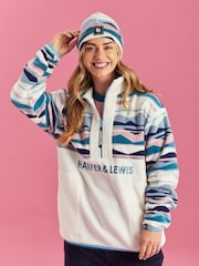 Harper & Lewis Cream флисовый топ с короткой молнией и узором в стиле ретро - Image 1 of 8