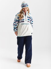Harper & Lewis Cream флисовый топ с короткой молнией и узором в стиле ретро - Image 2 of 8