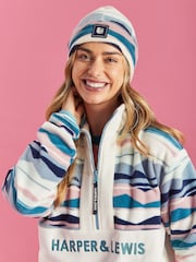 Harper & Lewis Cream флисовый топ с короткой молнией и узором в стиле ретро - Image 6 of 8