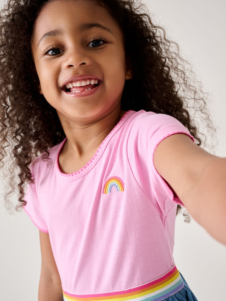 Little Bird by Jools Oliver Pink Chambray Mockable Dress - Image 2 of 5 Little Bird by Jools Oliver Pink Chambray Mockable Dress - Image 2 of 5