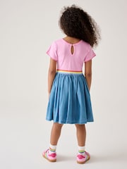 Little Bird by Jools Oliver Pink Chambray Mockable Dress - Image 4 of 5