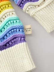 Little Bird by Jools Oliver Multi 100% Cotton Wavy Stripe Knitted Cardigan - Image 5 of 6