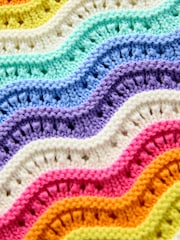 Little Bird by Jools Oliver Multi 100% Cotton Wavy Stripe Knitted Cardigan - Image 6 of 6