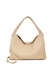 Dune London Cream Deliberate Large Woven Slouch Bag - Image 2 of 5