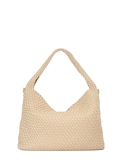 Dune London Cream Deliberate Large Woven Slouch Bag - Image 3 of 5