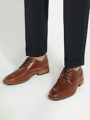 Dune London Brown Bridon Piped Gibson Casual Shoes - Image 1 of 6