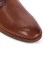 Dune London Brown Bridon Piped Gibson Casual Shoes - Image 6 of 6