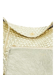 Dune London Gold Deliberate Large Woven Slouch Bag - Image 5 of 5