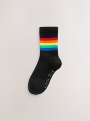 Little Bird by Jools Oliver Bright Rainbow Stripe Tube Socks 3 Pack - Image 3 of 6