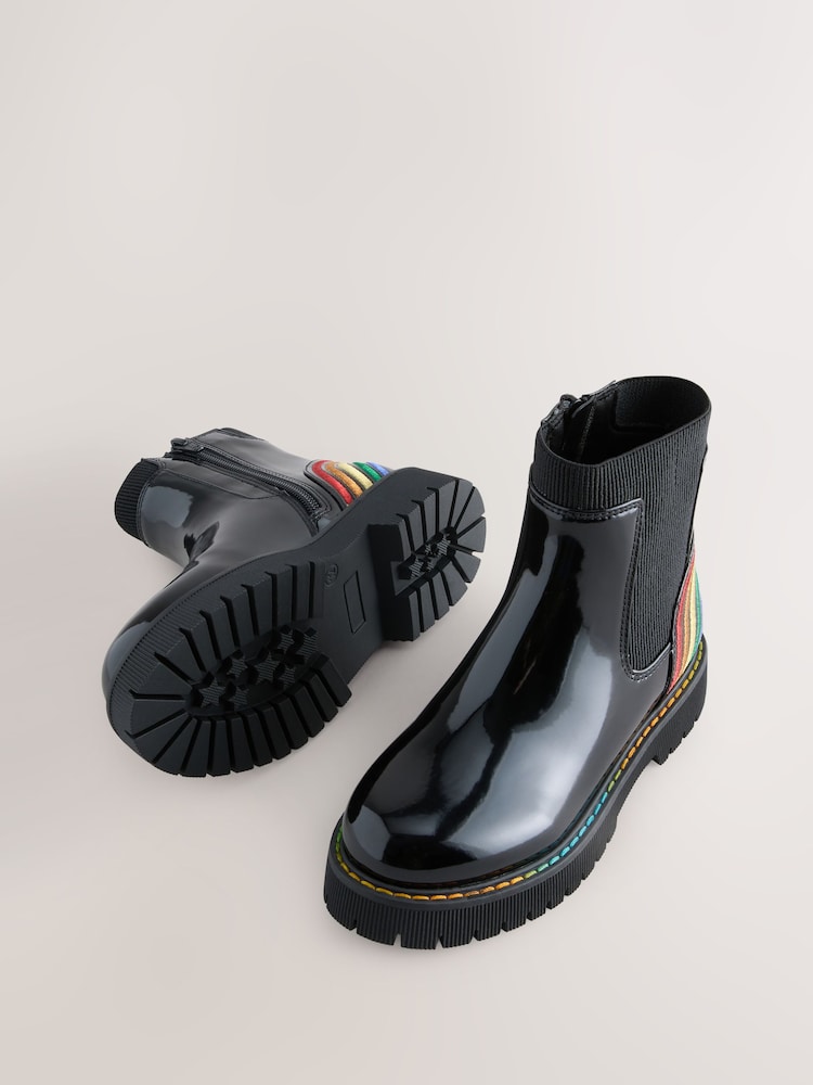 Little Bird by Jools Oliver Rainbow Patent Chunky Chelsea Boots - Bild 5 von 5 Little Bird by Jools Oliver Rainbow Patent Chunky Chelsea Boots - Bild 5 von 5