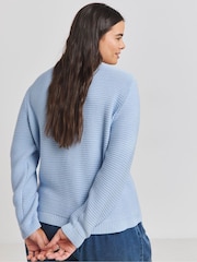 Simply Be Blue Boxy Contrast Cardigan - Image 2 of 4