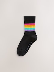 Little Bird by Jools Oliver Pastel Rainbow Stripe Tube Socks 3 Pack - Image 3 of 6