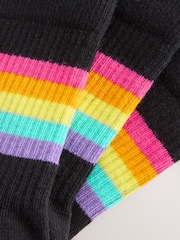 Little Bird by Jools Oliver Pastel Rainbow Stripe Tube Socks 3 Pack - Image 5 of 6