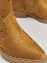 Simply Be Laser Cut Western Boots In Extra Wide Fit - Imagen 3 de 4