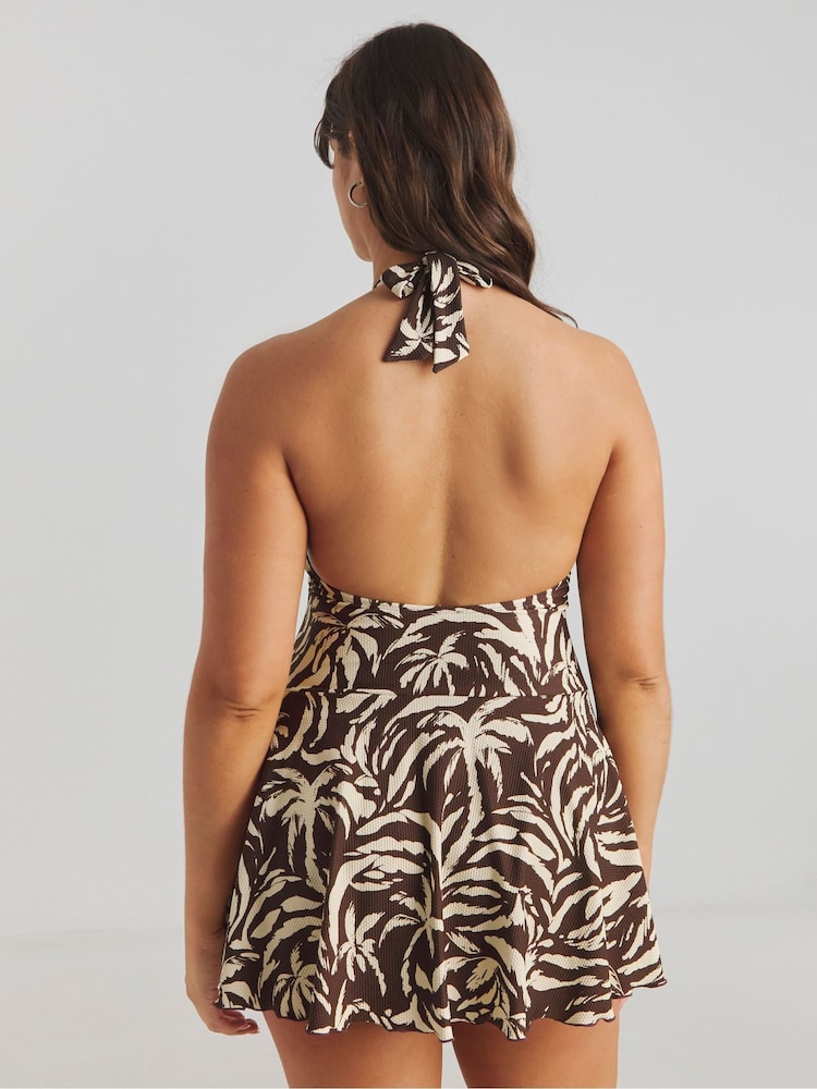 Simply Be Black Halter Neck Swimdress - Image 2 of 4