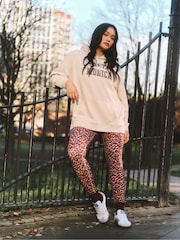 Simply Be Animal Leopard Print Active Leggings - Image 4 of 4