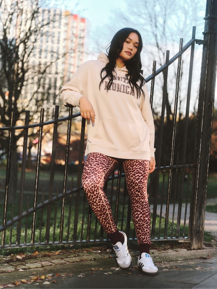 Simply Be Animal Leopard Print Active Leggings - Image 4 of 4