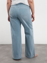 Simply Be Blue Ground 24/7 Wide Leg Jeans - Image 3 of 4