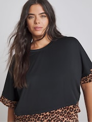 Simply Be Leopard Print Active T-Shirt - Imagen 2 de 4
