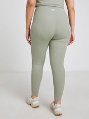 Simply Be Green Ribbed Leggings - Image 2 of 4