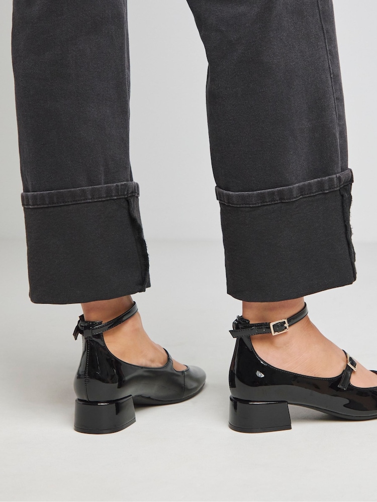 Simply Be Mary Jane Ankle Strap Block Heel Shoes In Wide Fit - Image 3 of 4