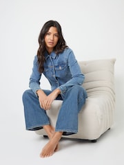 Threadbare Blue Baggy Wide Leg Jeans 2 Pack - Image 3 of 5