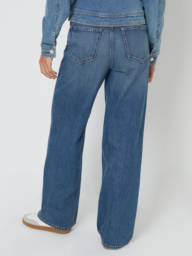 Threadbare Blue Baggy Wide Leg Jeans 2 Pack - Image 4 of 5