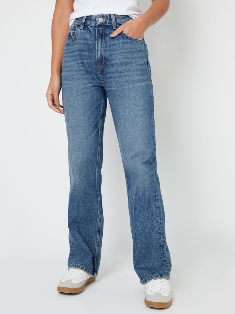 Threadbare Blue Wide Straight Leg Jeans 2 Pack - Image 2 of 5