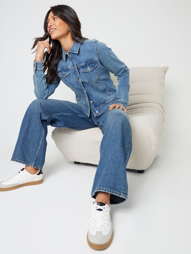 Threadbare Mid Blue Baggy Wide Leg Jeans - Image 5 of 5