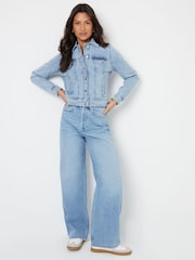 Threadbare Blue Baggy Wide Leg Jeans - Image 3 of 4