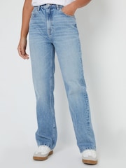 Threadbare Blue Wide Straight Leg Jeans - Image 1 of 5