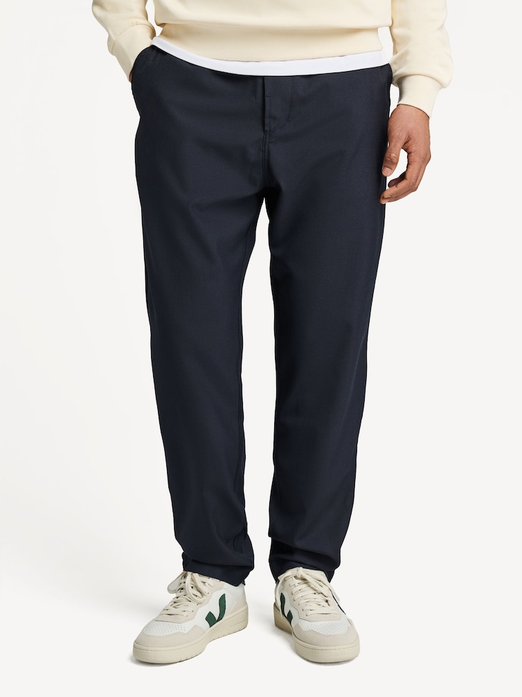 Universal Works Blue Military Chino Tropical Suiting Straight Leg Trousers - Image 1 of 8